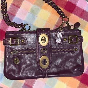 Purple coach purse